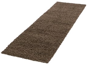 Dywan shaggy jednokolorowy brązowy 80 cm x 250 cm
