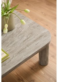 Jasnoszary stolik w dekorze marmuru 75x100 cm Solano – Actona
