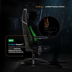 Fotel gamingowy Diablo X.Eye Prime, Normal Size, Burned Black