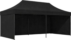 Pawilon ogrodowy 6x3 m czarny FGC1 - namiot eventowy automatyczny, regulowana wysokość