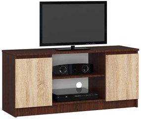 Szafka pod telewizor wenge + dąb sonoma - Galapi 3X 120 cm
