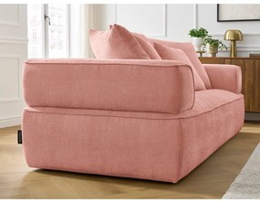 Różowa sofa z tkaniny szenilowej 237 cm Whesley – Bobochic Paris