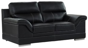 Kanapa 2-osobowa MONIKA ze skóry bawolej – Kolor czarny