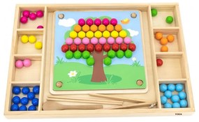 Viga drewniana gra kulki złap i dopasuj układanka montessori