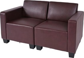 Sofa 2-osobowa Moncalieri,  Czerwono-brązowy