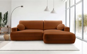 Narożnik FUEGO wolnostojący układ L strona Prawa z funkcją spania w tkaninie Bubble 10