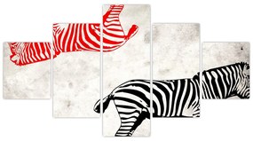 Obraz - Zebry (125x70 cm)