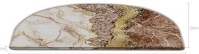 Kremowo-jasnobrązowe dywaniki na schody zestaw 16 szt. 20x65 cm Golden Marble – Vitaus