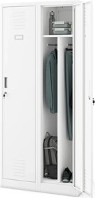 Szafa socjalna czterokomorowa Kacper 80x50x180 cm, biała