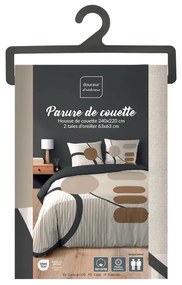 Beżowa bawełniana pościel dwuosobowa 240x220 cm Santana – douceur d'intérieur