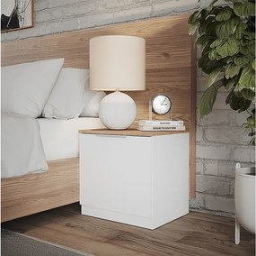 Stolik nocny biały/sonoma 50x42x50 betti