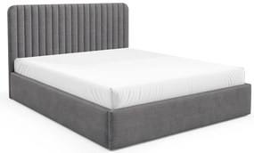 Ciemnoszare łóżko tapicerowane 3 rozmiary N9-F01