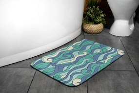 Antypoślizgowy dywanik łazienkowy Antypoślizgowy dywanik łazienkowy Fale Morskie