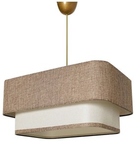 Beżowo-kremowa lampa wisząca z kloszem z juty Varianza – Opviq lights