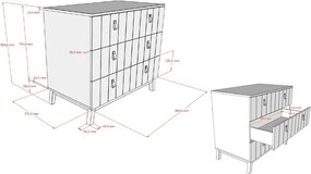 Beżowa komoda dziecięca 98,5x89x57 cm Sezane – Vipack