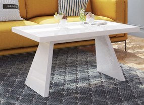 Nowoczesna ława pokojowa w wysokim połysku Ala biała