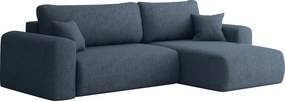 Uniwersalny narożnik z funkcją spania, do salonu, Capri L VERITA - ciemnoniebieski