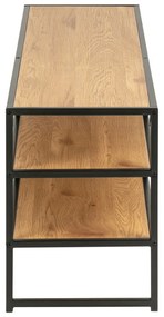 Czarno-naturalna szafka pod TV w dekorze dębu 120x46 cm Seaford – Actona