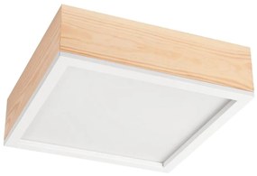 Lampa sufitowa NATURAL SQUARE 2xE27/15W/230V 31x31 cm sosna/biała