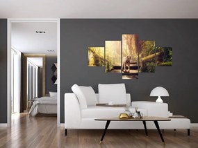 Obraz tygrysa w dżungli (125x70 cm)