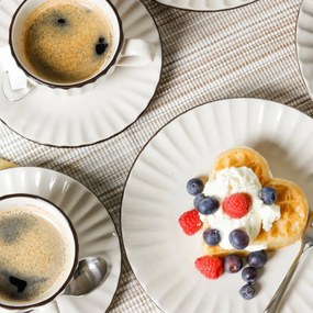 Mäser Zestaw 4 talerzy deserowych OSITA – 20 cm, kremowy