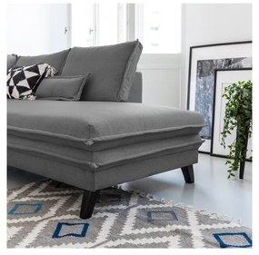 Ciemnoszara rozkładana sofa w kształcie litery "U" Miuform Charming Charlie, prawostronna