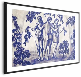 Plakat Antyczna winnica 60x40cm z ramą czarną z marginesem ARTGEIST B