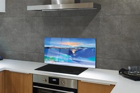 Szklany Panel Chmury nad Koronami Drzew