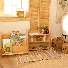 Regał 3w1 Montessori: Regał na książki, Zabawki