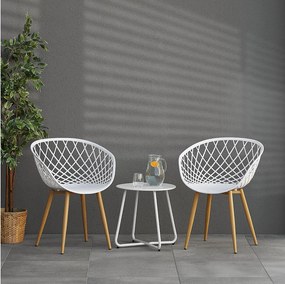 Krzesło ogrodowe 62x80x57 cm białe