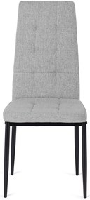 Krzesło Tapicerowane do Jadalni TEX Szare Nowoczesne Loft