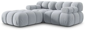 Jasnoniebieski aksamitny narożnik Bellis – Micadoni Home
