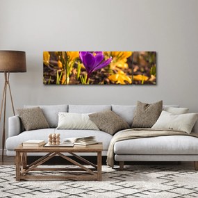 Obraz fioletowego kwiatu (170x50 cm)