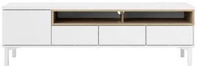 Biała szafka pod TV 156x48x48 cm Roomers – Tvilum