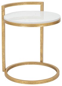 Stolik kawowy z blatem z imitacji marmuru, Ø 40 cm