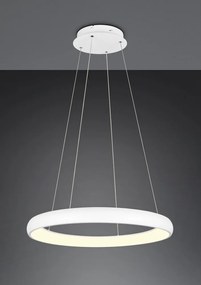 Biała lampa wisząca LED ze ściemniaczem i metalowym kloszem ø 75 cm Cardona – Trio