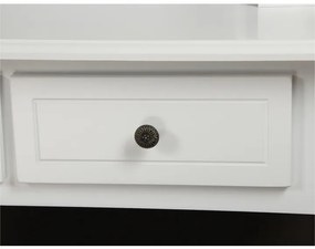 Ozdobny stolik ze stołkiem RODES NEW, biały