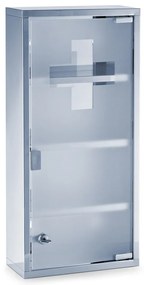 Apteczka z 4 półkami i zamkiem, stal nierdzewna, ZELLER