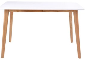 Stół z białym blatem Bonami Essentials Vojens, 120x70 cm