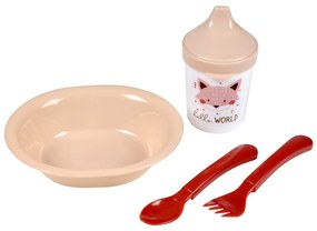 Plastikowy zestaw naczyń dla dzieci 4 szt. Forest – Bébé Douceur