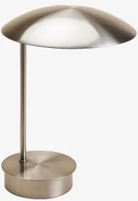 Bezprzewodowa Lampa Stołowa Led Z Żelaza Prismela Szary Nikiel Szczotkowany - Sklum