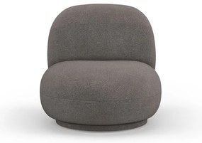 Szary fotel z materiału bouclé Chuck – Micadoni Home