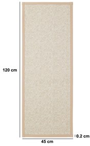 Podłużny chodnik do przedpokoju pleciony, 120 x 45 cm