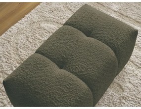 Podnóżek z materiału bouclé w kolorze khaki Roxelane – Bobochic Paris