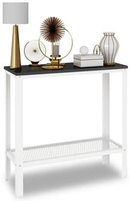 Industrialna konsola z półką biały + czarny połysk S9-S14