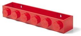 Dziecięca czerwona półka ścienna LEGO® Sleek