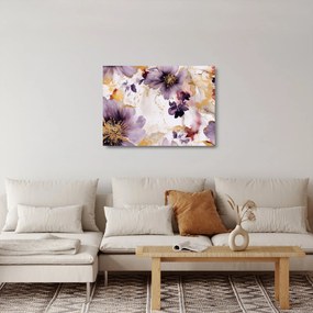 Obraz na szkle - Kwiaty akwarelowe (70x50 cm)