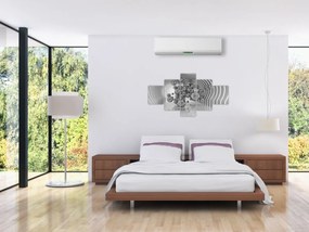 Obraz - Czarno-białe bąbelki (125x70 cm)