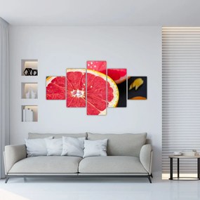 Obraz pokrojonych grejpfrutów (125x70 cm)