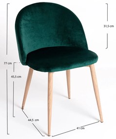 Zestaw 4 krzese aksamitnych Vint